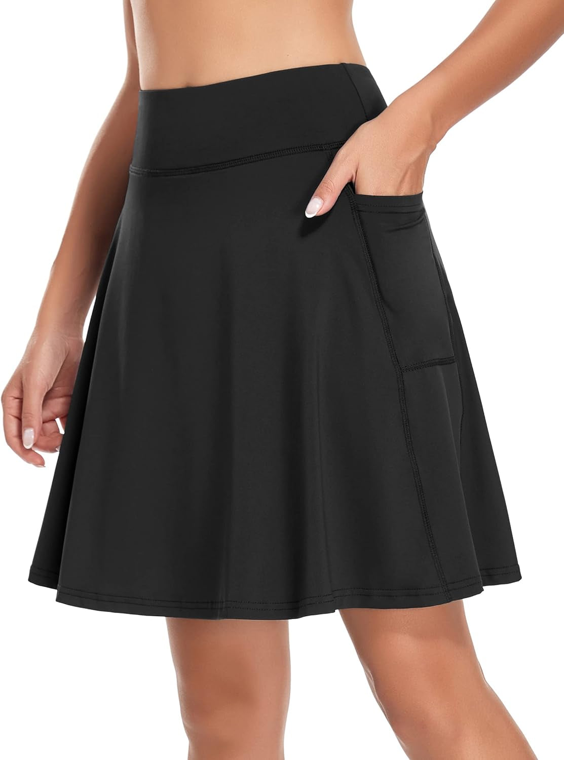 Women'S 20" Knee Length Skorts Skirts Tennis Athletic Golf Causal Skort with 4 Pockets
